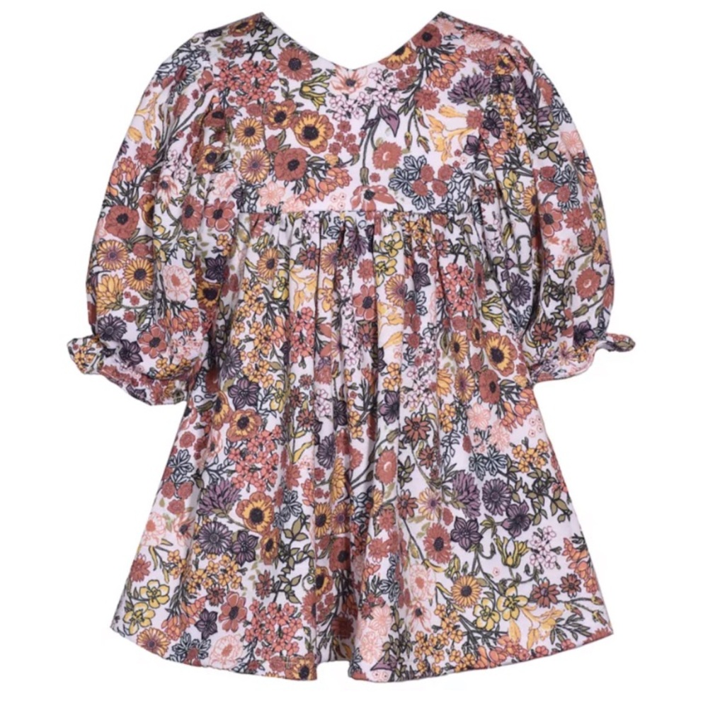 Bonnie Jean Multicolor Fall Floral Dress